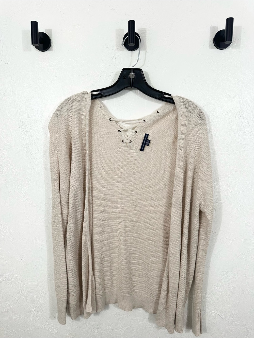 American Eagle Womenโs Lightweight Cardigan in Beige